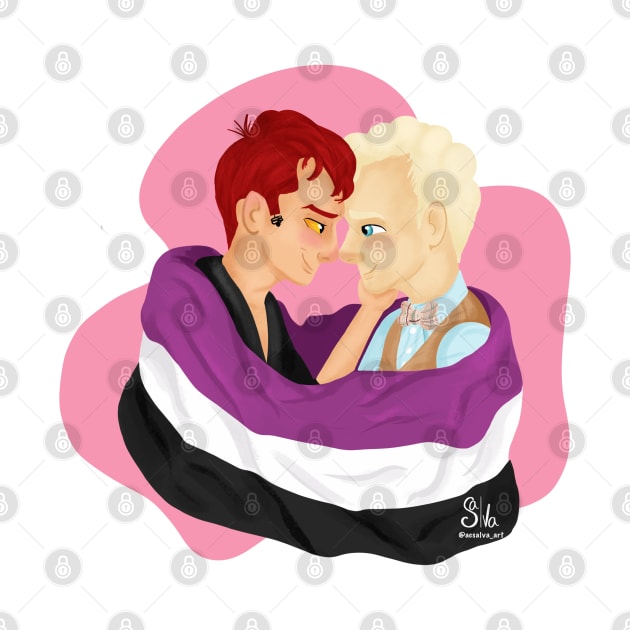 Crowley and Aziraphale Ace Pride Flag by AC Salva