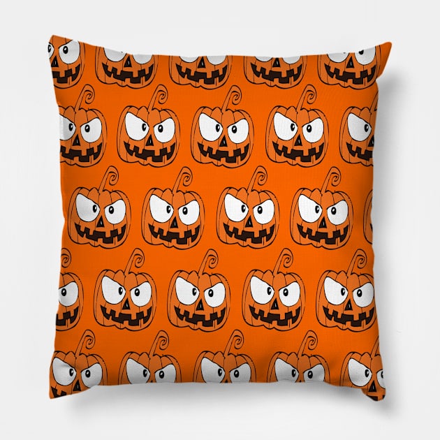 Halloween Pumpkin Pattern Pillow by Family shirts