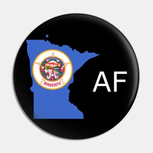 Minnesota Flag State Pride AF (white) Pin