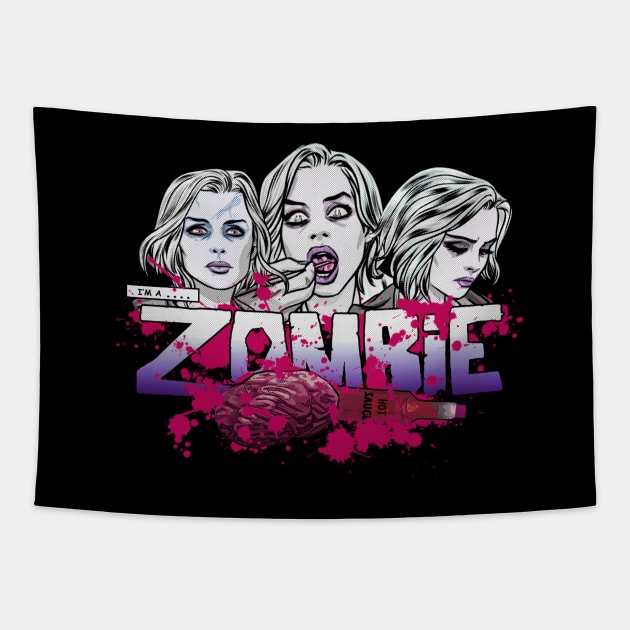 I'm a Zombie - Pink Variant Tapestry by outlawalien