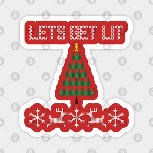 Christmas Tree - Let's Get Lit Magnet by mymainmandeebo