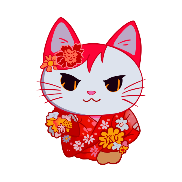 Feline In A Kimono by eimmonsta