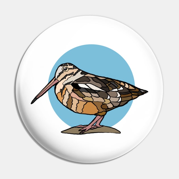 American Woodcock Pin by New World Aster 