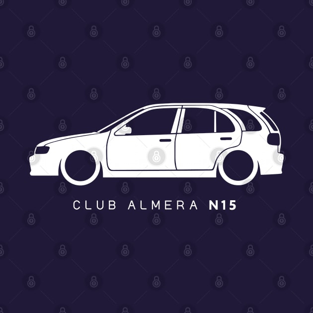 Club Almera N15 Hatchback 5 Door Fan Art, Gift for him, Nissan Lover Gift, Nissan Fan Gift by Aldison Ymeraj