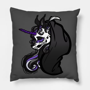 Grim Reaper Unicorn Pillow