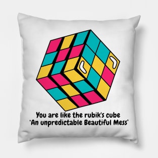 Rubik beautiful mess Pillow