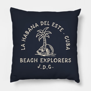 La Habana Del Este Beach Explorers Pillow