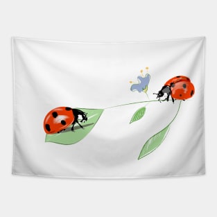 Seven-point ladybug pattern Tapestry