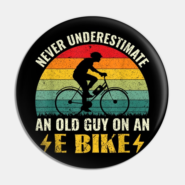 Never Underestimate An Old Guy With A Bicycle Pin by rhazi mode plagget