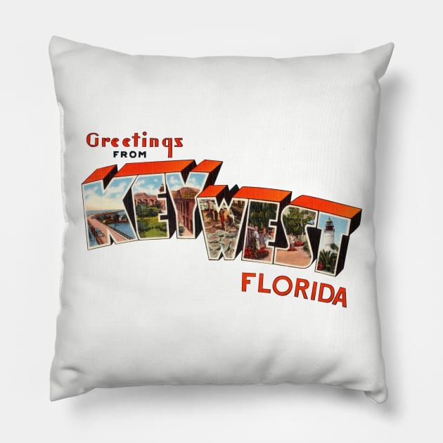 Greetings from Key West Florida Pillow by reapolo