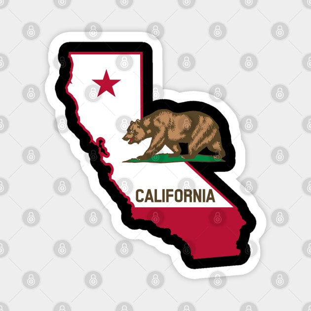 California State Flag Magnet by skycloudpics