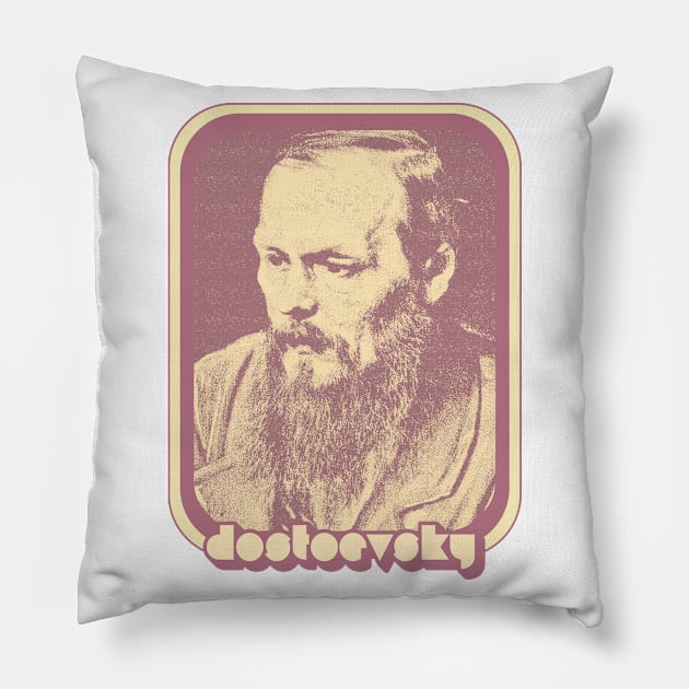 Fyodor Dostoevsky / Retro Aesthetic Fan Art Pillow by DankFutura