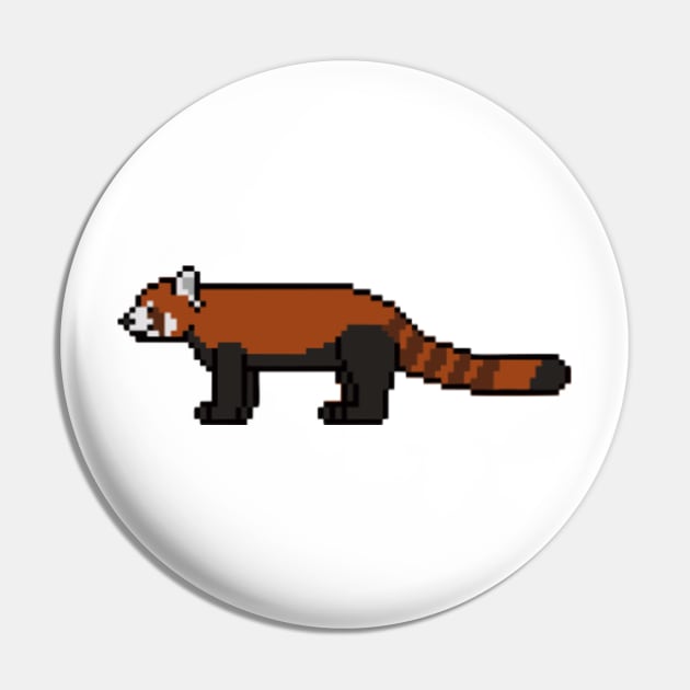 Himalayan red panda animal pixel - Animal Art - Pin | TeePublic