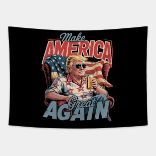 Make America Great Trump Again 4th Of July Tapestry