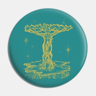 Male Tree of Life (Light Lineart) Pin