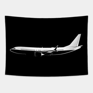 737 MAX 9 Silhouette Tapestry