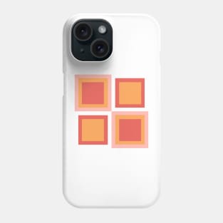 Pink and orange checker tile Phone Case