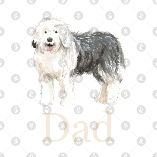 Old English Sheepdog Dog Dad, Dog Dad, Dog Daddy, Gift from the Dog, Dog Dad Gift, Dog Dad Present, Dog Daddy Present, Gift for Dog Dad, Present from the Dog by Buttercups and Sunshine