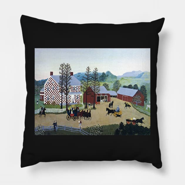 grandma moses Pillow by QualityArtFirst