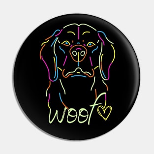 Woof Love Dog Pin