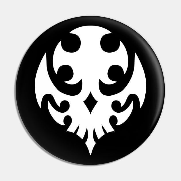 Neo The World Ends With You White Skull Pin Pin by kaeru