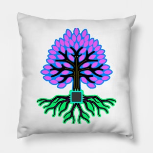 Electrical Blossom Tree Pillow