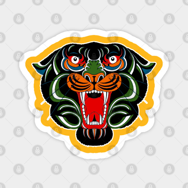 Panther Tattoo design - Tattoo - Magnet | TeePublic Panther Tattoo design - Tattoo - Magnet | TeePublic