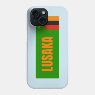 Lusaka City in Zambia Flag Phone Case