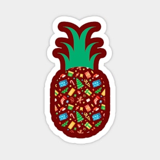 A Christmas Pineapple Magnet