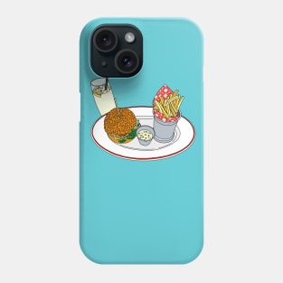 Burger, Chips and Lemonade Phone Case