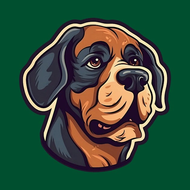 Rottweiler dog head by KOTYA