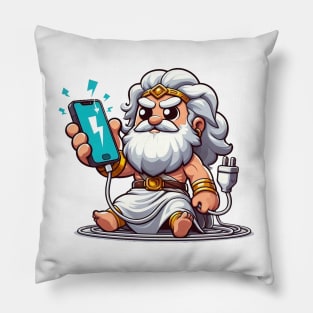 Zeus Charging a Phone Pillow