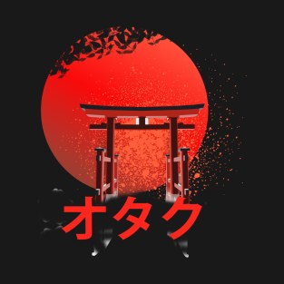 "Otaku"In Katakana, Japanese Sakura T-Shirt