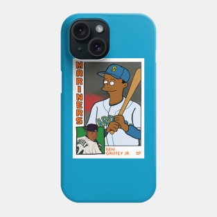 Homer at the Bat KEN GRIFFEY JR Simpsons Parody MARINERS Baseball Card T-Shirt Phone Case