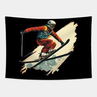 skiing man design Tapestry