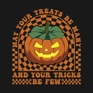 May Your Treats Be Many Spooky Pumpkin Halloween T-Shirt