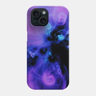 Dark Violet Smooth Swirl Abstract Digital Artwork Phone Case