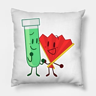 Test Tube x Fan (Inanimate Insanity) Pillow