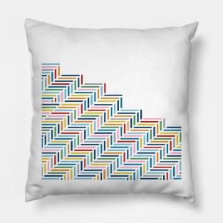 Herringbone Part Colorful Pillow