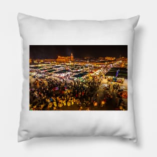 Marrakech, the Jemma al Fna at night Pillow