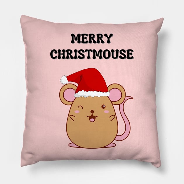 Merry Christmouse Pillow by Mysticalart