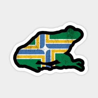 Portland Frog Symbol of Resistance Oregon Pride Design Magnet
