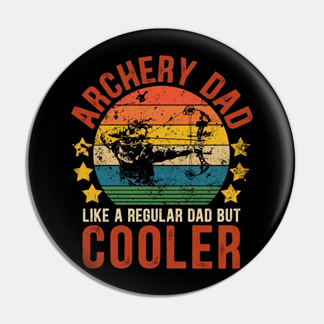 Archery Dad Funny Vintage Archery Father's Day Gift Pin by Kimko