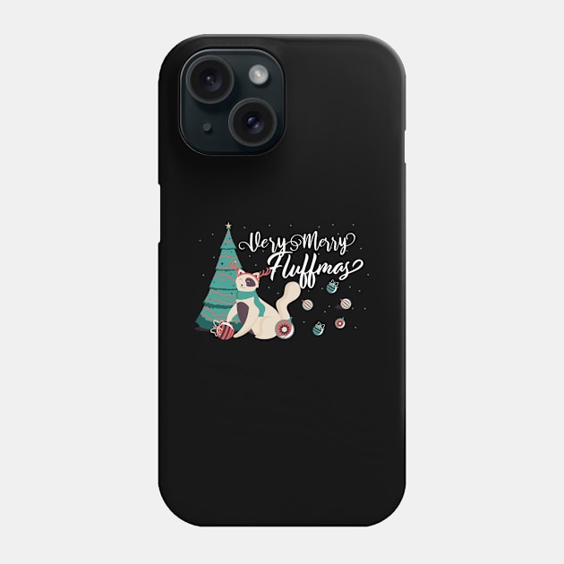 Merry Fluffmas Christmas Outfit for a Family Christmasoutfit Phone Case by alpmedia