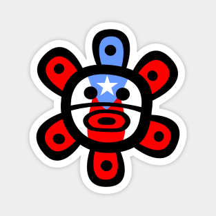 Puerto Rico Taino Sun Boricua Flag Magnet