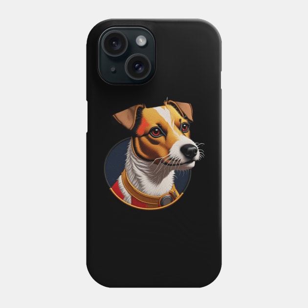 Super Jack Russell Embroidered Patch Phone Case by Xie