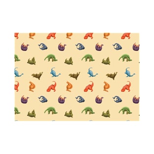 Dinoyoga Pattern T-Shirt