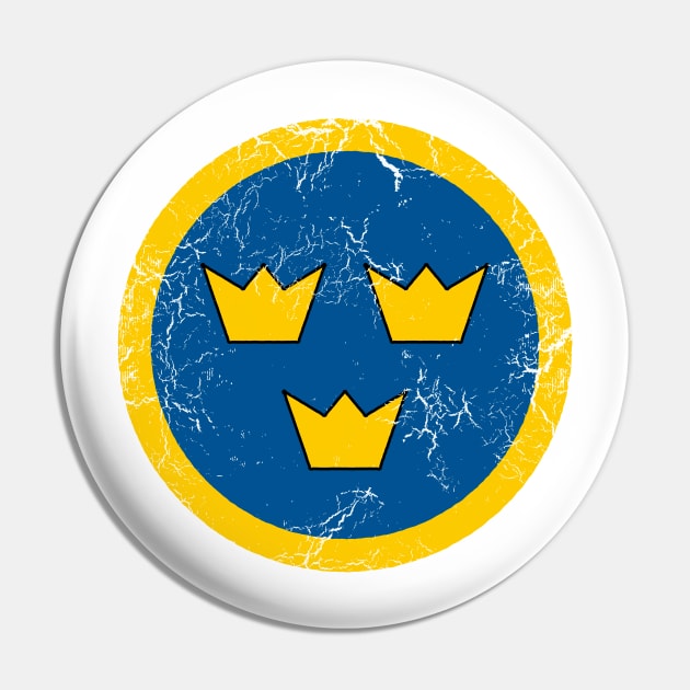 Flygvapnet Swedish Airforce Roundel Pin by Wykd_Life