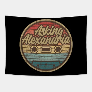 Asking Alexandria Retro Cassette Circle Tapestry