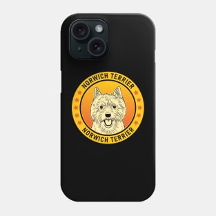 Norwich Terrier Dog Portrait Phone Case